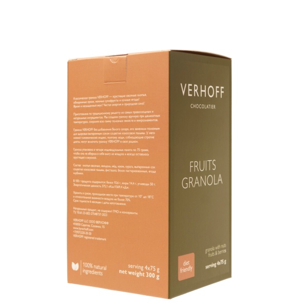 Гранола с орехами, ягодой и сухофруктами - купить в интернет-магазине VERHOFF с доставкой по России.