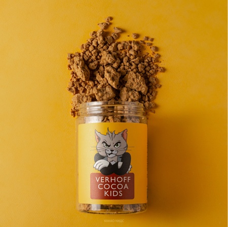 45% какао детское КИДС серый кот из настоящего миндально-гречишного шоколада для приготовления какао-напитка детям купить в интернет-магазине VERHOFF