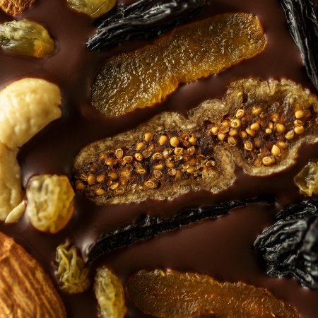 Темный 66% шоколад с инжиром из какао-бобов Венесуэла