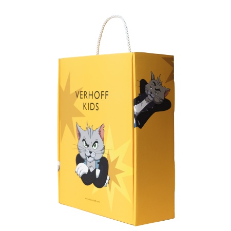 Подарочный бокс детский желтый KIDS с шоколадом, ореховой пастой, конфетами и какао купить в интернет-магазине VERHOFF